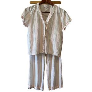 Kathy Ireland Sleepwear Pajama Set Pants Top Rayon S